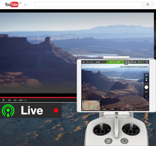 youtube live streaming drone